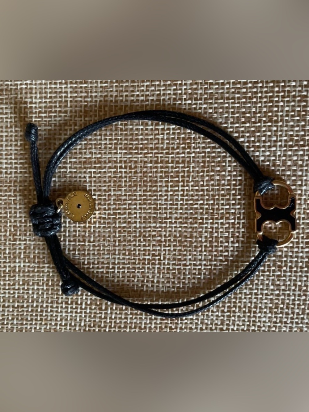 “Tory Burch” Black Cord Bracelet